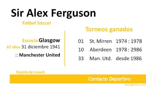 tarjetaCD: Sir Alex Ferguson